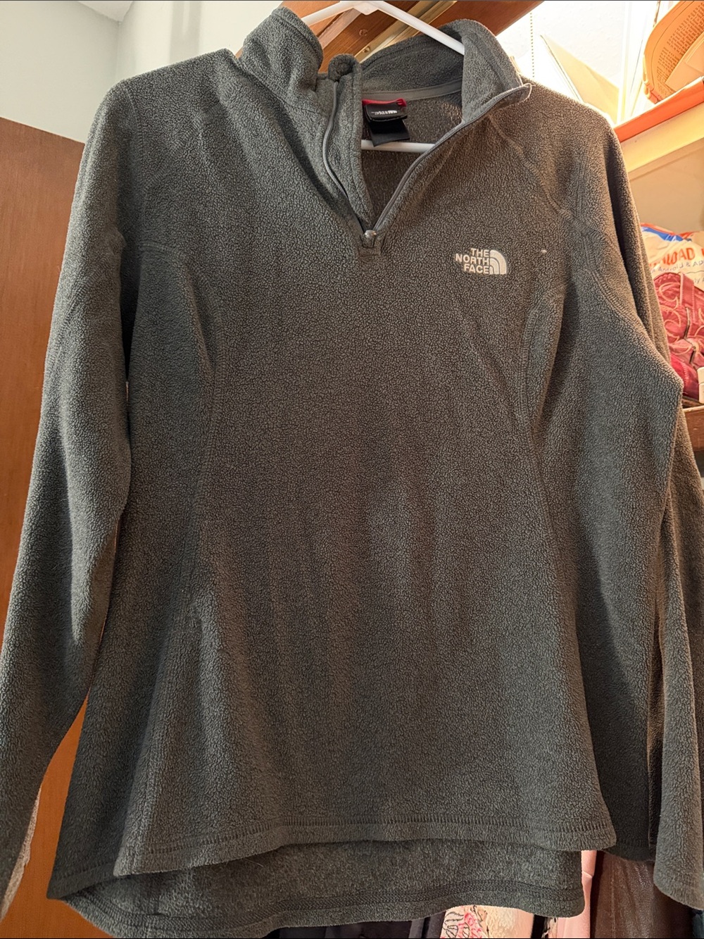 The North Face Charcoal Gray 1/4 Zip Fleece Pullover